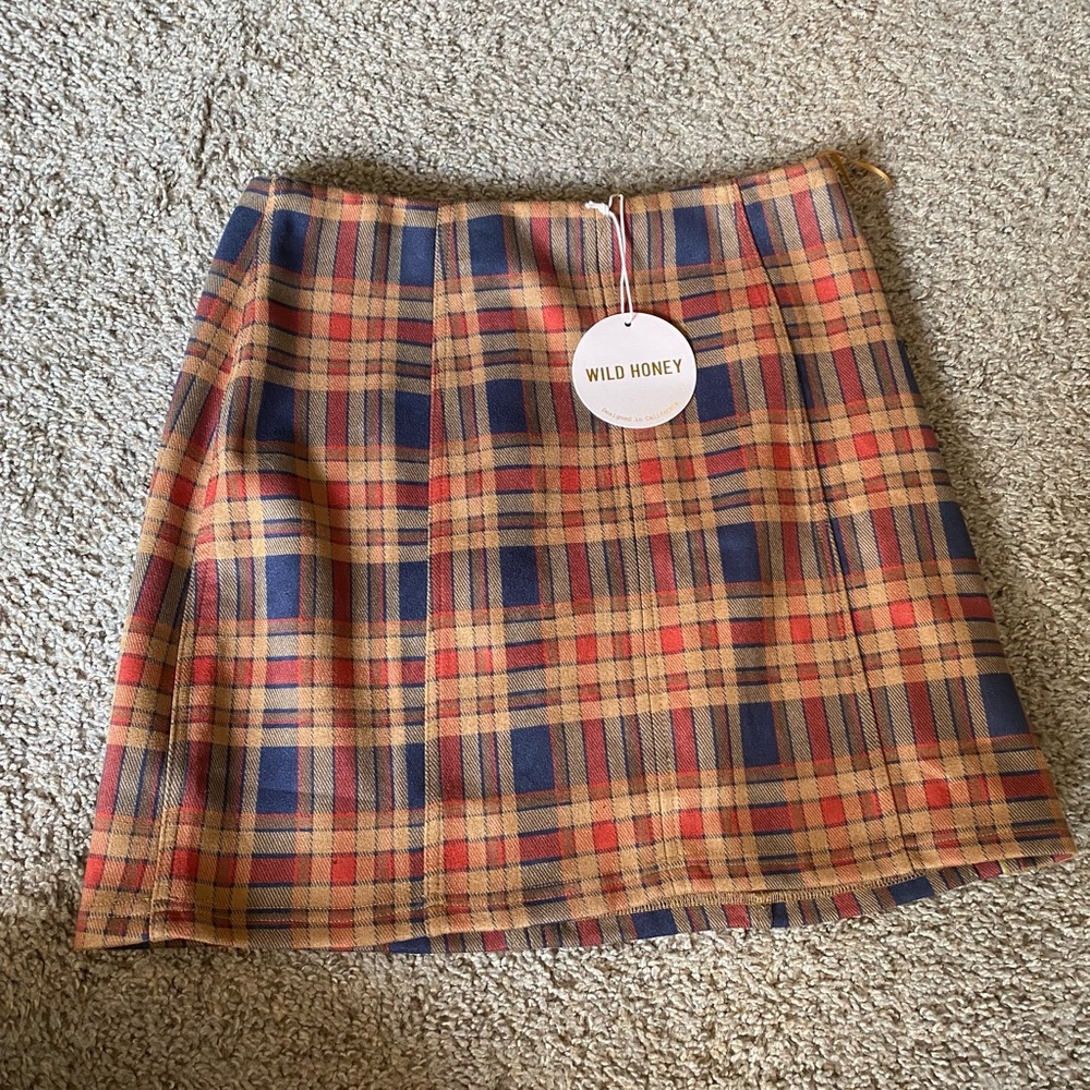 Plaid skirt from These Three Boutique!